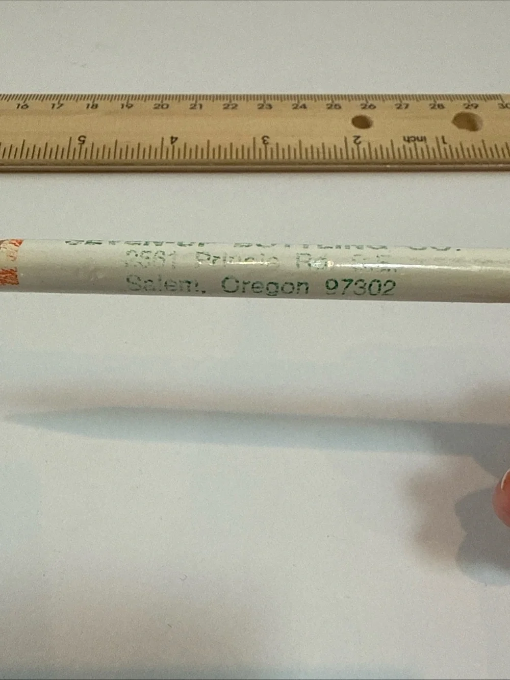 White Promotional Pencil for 7-up bottling Co Salem Oregon used